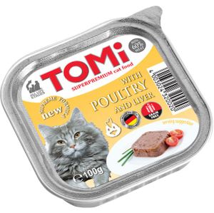 מעדן פטה TOMI לחתולים בטעם עוף וכבד 100 גרם