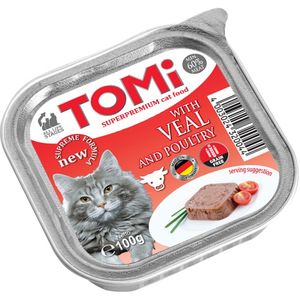 מעדן פטה TOMI לחתולים בטעם עגל 100 גרם