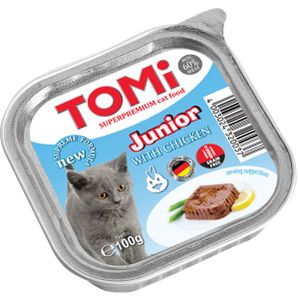 מעדן פטה TOMI לחתולים גורים בטעם עוף 100 גרם