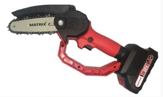 מסור שרשרת נטען 20V MATRIX כולל סוללה 1.5Ah סל