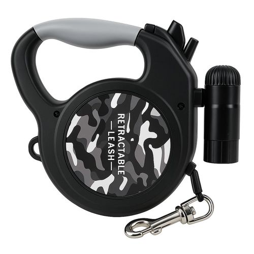 רצועה נגללת לכלבים עם פנס – Retractable Dog Leash with Light