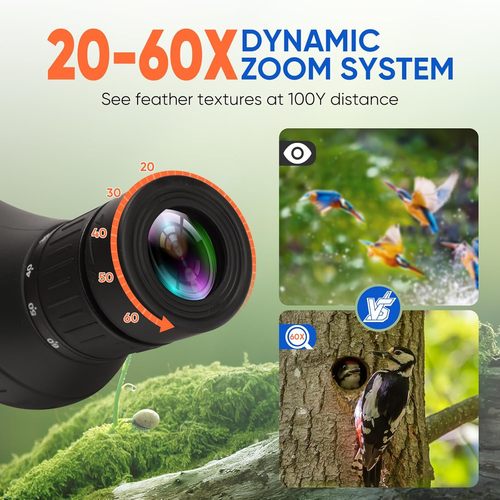 טלסקופ מקצועי לצפיה למרחקים  Spotting Scopes 20-60x60mm
