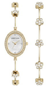 Anne Klein AK/5330GPST סט עם צמיד מתנה לנשים חדש