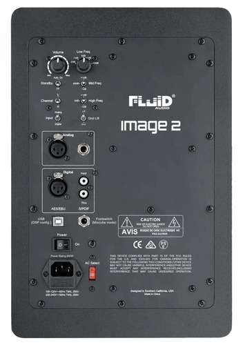 מוניטור אולפני שחור Fluid Audio Image 2 3-Way Reference Studio Monitor BLACK