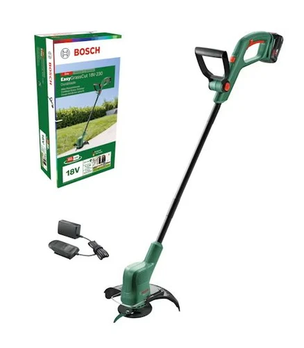 חרמש נטען + סוללה + מטען Bosch EasyGrassCut 18V-230 Durablade 18V 2Ah עם סכין / להב - 08C1.N