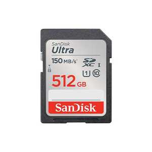 כרטיס זיכרון Ultra SDXC מבית Sandisk דגם SDSDUNC-512G-GN6IN בנפח 512GB 