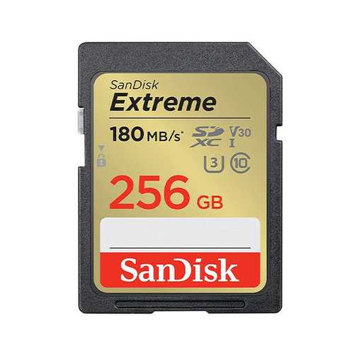 כרטיס זיכרון Extreme SD UHS I בנפח 256GB מבית Sandisk דגם SDSDXVV-256G-GNCIN בנפח 256GB