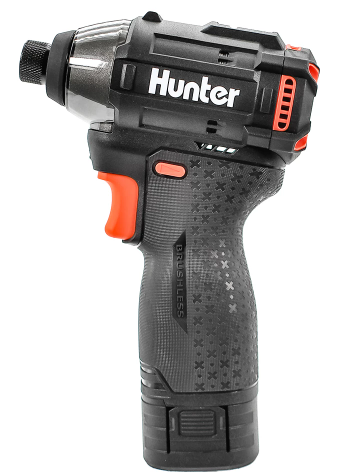 מברגת אימפקט בראשלס 16V עם מטען + סוללה HUNTER 100312-026 2.0Ah