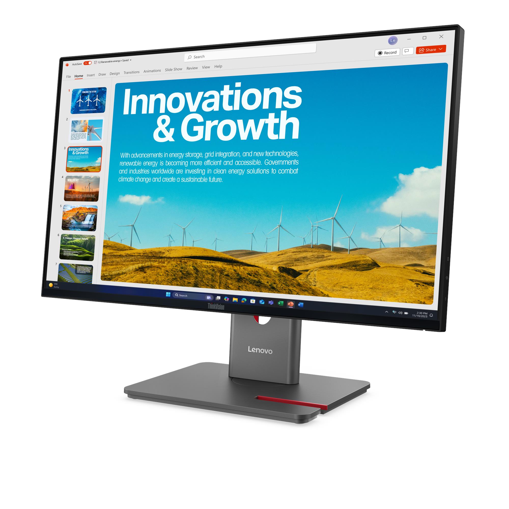מסך מחשב Lenovo ThinkVision P24QD-40 64B1GAT1IS QHD לנובו