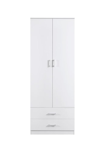 ארון בגדים 2 דלתות 80×220 דגם מתן Matan לבן | מבית WOODY