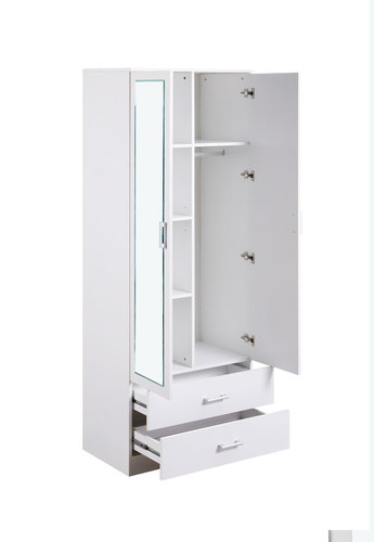 ארון בגדים 2 דלתות 80×220 עם מראות דגם מתן Matan לבן | מבית WOODY