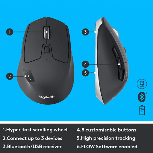 סט מקלדת ועכבר ארגונומיים אלחוטיים Logitech Performance MK850ברפאלי - refali.co.il