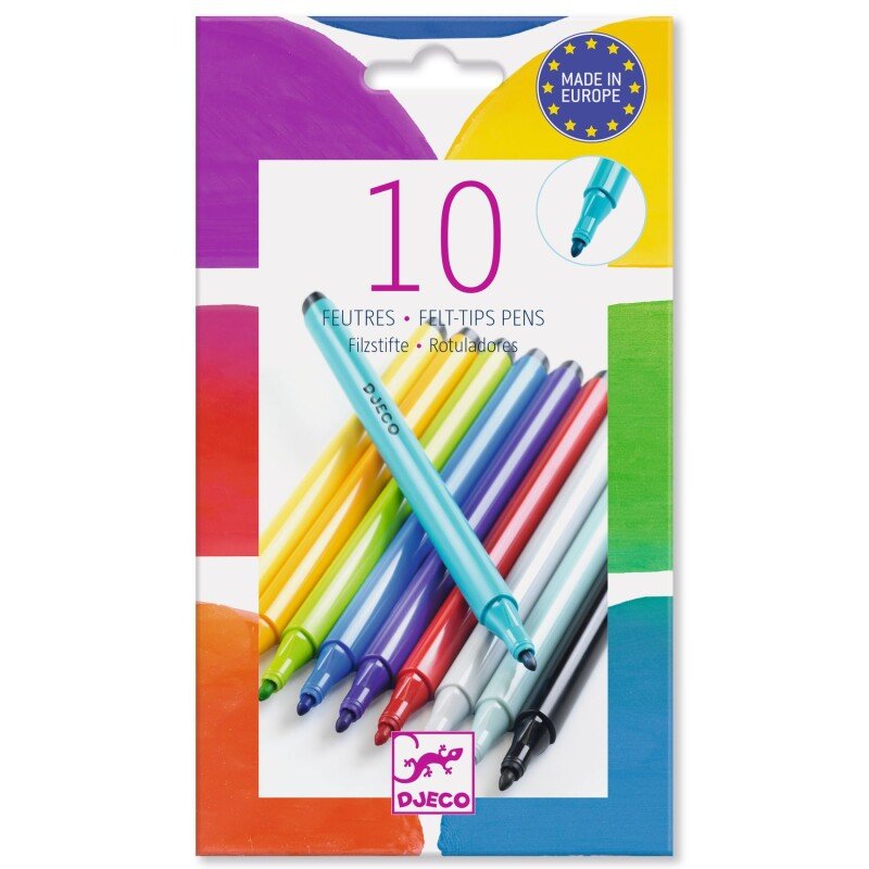 יצירה חומרים 10 טושים קשת - DJECO