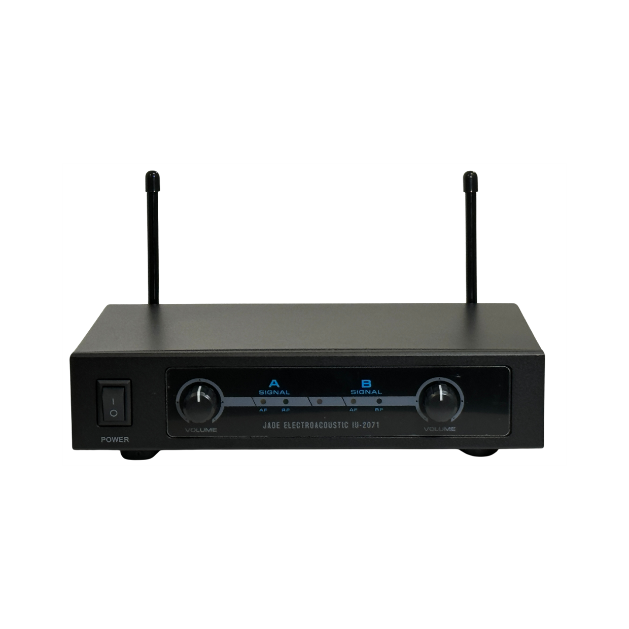 מקלט כפול איכותי מקצועי UHF עם סוללה נטענת מובנת (ללא מיקרופון) 501.4+507.4MHz