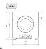 מייבש כביסה בגז Rinnai דגם RDT-90-IS-W, קיבולת 9 ק