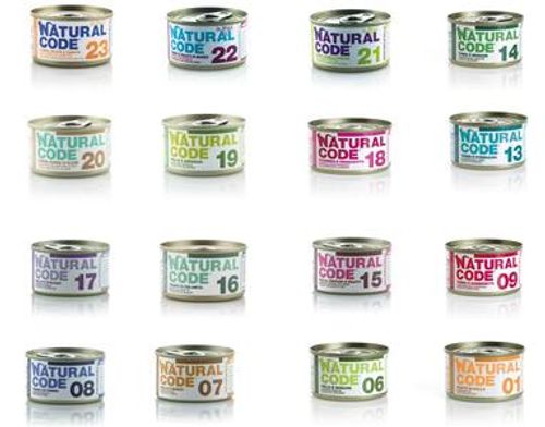 שימור NATURAL CODE נטורל קוד 01 פילה עוף לחתול 85 גר'  מגש 24 יחידות