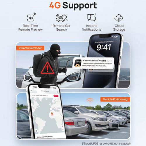  מצלמת רכב 4K-HDR חכמה דו-כיוונית 70mai Dash Cam A810-2 