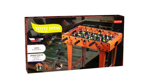 שולחן כדורגל עם רגליים מעץ