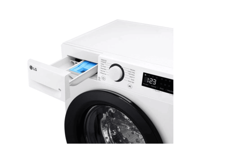 מכונת כביסה 10 ק''ג LG דגם WF10114WBW מהירות סחיטה מקסימלית: 1,400 סל״ד