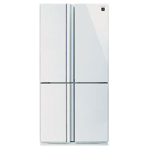 מקרר 4 דלתות 610 ליטר Sharp SJ-8942-WH זכוכית לבנה שארפ - נובמבר SALE!!!