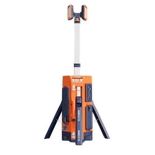 מגדל תאורה נייד TL-400 - תאורה מקצועית עם תא אחסון ל-3 סוללות PROXEN