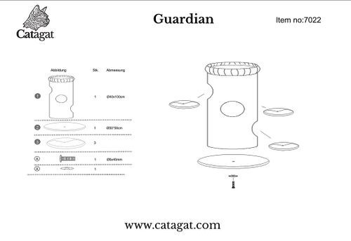 מתקן גירוד קטגט גארדיאן לחתול 7022 Catagat Guardian