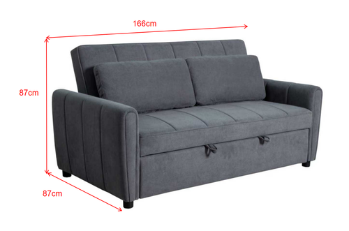 ספה נפתחת למיטה זוגית דגם הדס