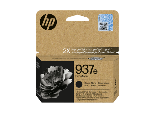 מחסנית דיו שחור מקורית HP 937e EvoMore