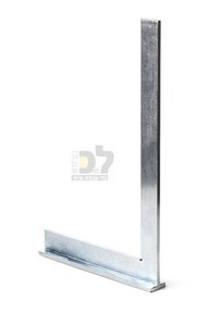 סרגל זוית כנף מפלדה למסגרים / רתכים (סרגל עם גב) 300x180 מ"מ