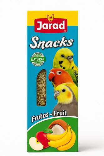 חטיף מקלות דבש פירות טבעי לציפורים – Jarad Snacks Frutas