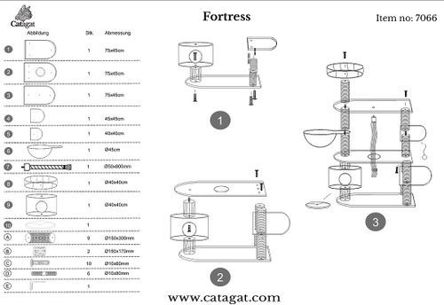 מתקן גירוד קטגט פורטרס לחתול 7066 Catagat Fortress