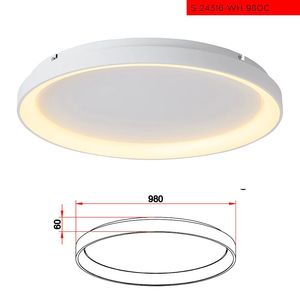 CCT 98CM 100W צמוד תקרה ורונה לד קוטר לבן