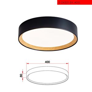 CCT 40CM 40W צמוד תקרה קליארי לד קוטר שחור