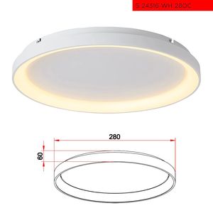CCT 28CM 30W צמוד תקרה ורונה לד קוטר לבן