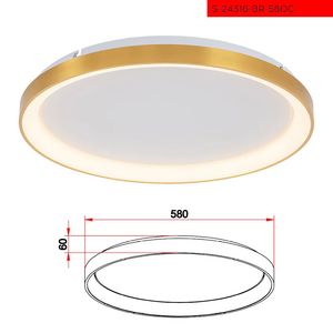 CCT 58CM 60W צמוד תקרה ורונה לד קוטר פליז