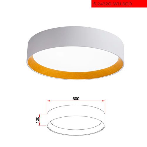 CCT 60CM 70W צמוד תקרה קטינה לד קוטר לבן