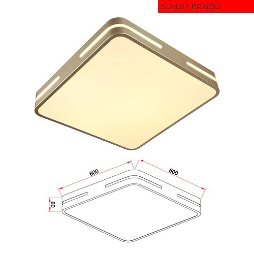 CCT 60CM 72W צמוד תקרה טורינו  לד קוטר פליז