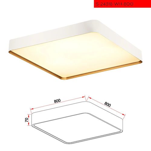 CCT 80CM 130W צמוד תקרה טריאסטה לד קוטר לבן