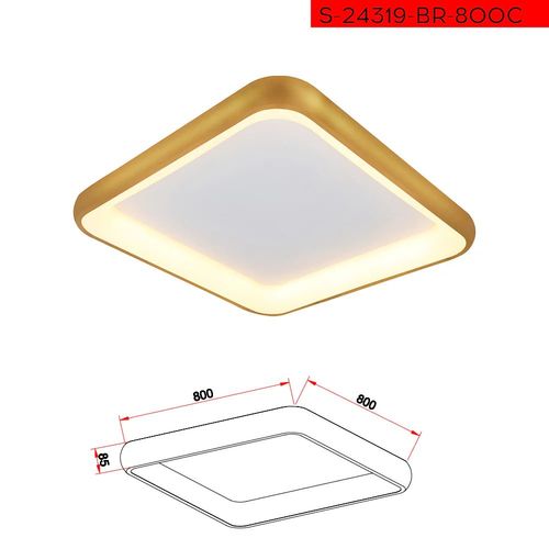 CCT 80CM 96W צמוד תקרה פלרמו לד קוטר פליז