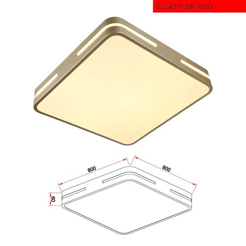 CCT 80CM 130W צמוד תקרה טורינו  לד קוטר פליז