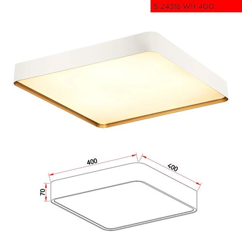 CCT 40CM 32W צמוד תקרה טריאסטה לד קוטר לבן