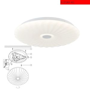 40 CCT צמוד תקרה לוקא לבן  עמעום+שלט קוטר