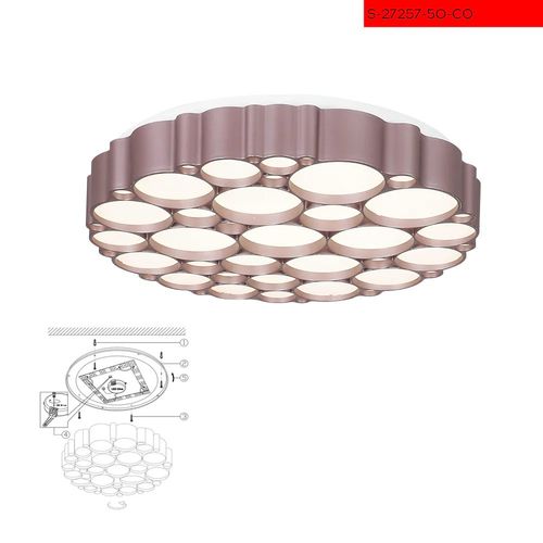 48W CCT צמוד תקרה ויויאן חום  עמעום+שלט
