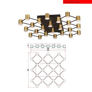 24*10W צמוד תקרה צור לד פליז+שחור