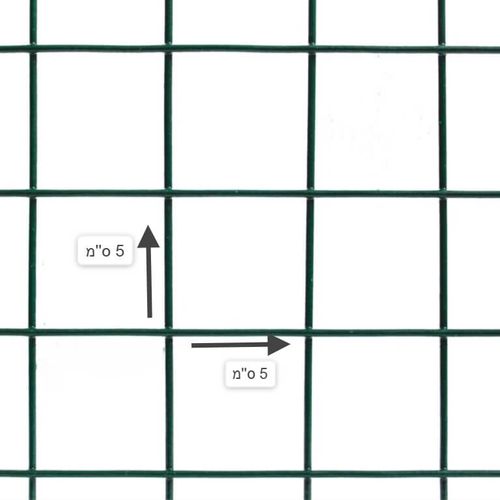 גדר רשת ירוקה ממתכת גובה 1.2X25 מטר 50*50
