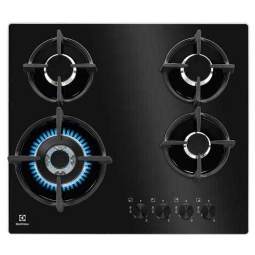 כיריים גז זכוכית שחורה Electrolux KGG6437K