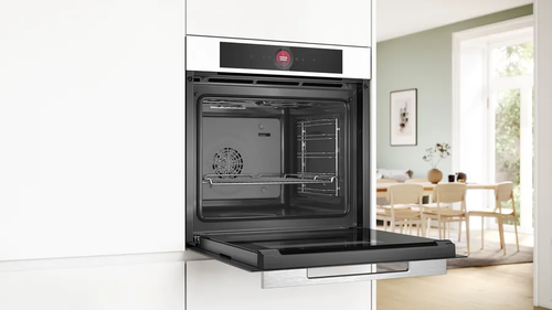 תנור בנוי חד תאי bosch HBG7741B1W לבן רוחב 59.5 ס