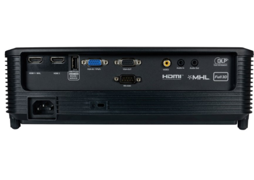 Optoma W341 rear