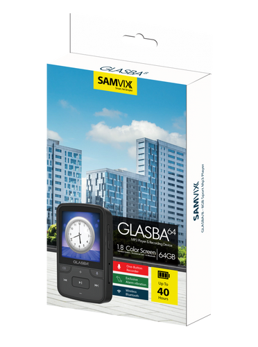 נגן MP3 סאמוויקס גלסבה Samvix Glasba 64GB