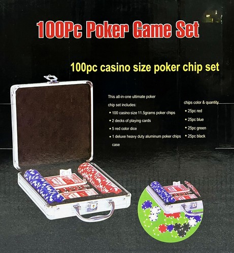 100Pc Poker Game Set